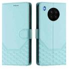 For Huawei nova 8i Honeycomb Embossing RFID Leather Phone Case(Mint Green) - 2