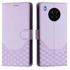 For Huawei nova 8i Honeycomb Embossing RFID Leather Phone Case(Light Purple) - 2