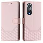 For Huawei nova 9 Pro / Honor 50 Pro Honeycomb Embossing RFID Leather Phone Case(Pink) - 2