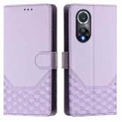 For Huawei nova 9 Pro / Honor 50 Pro Honeycomb Embossing RFID Leather Phone Case(Light Purple) - 2