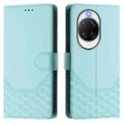 For Huawei nova 14 Ultra 5G Honeycomb Embossing RFID Leather Phone Case(Mint Green) - 2