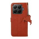 For Xiaomi 15T Pro 5G Genuine Leather Litchi Texture RFID Leather Phone Case(Coffee) - 3
