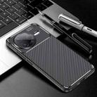 For Xiaomi Poco F7 Pro Carbon Fiber Texture Shockproof TPU Phone Case(Black) - 1