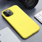 For iPhone 12 mini Starry Series Shockproof Straw Material + TPU Protective Case(Yellow) - 1