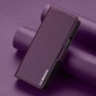 For Samsung Galaxy Z Fold6 LC.IMEEKE L1 Series Frosted Fine Texture PU Phone Case with Pen Slot, Pen Not Included(Purple) - 2