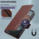 For Samsung Galaxy Z Fold7 5G LC.IMEEKE L1 Series Frosted Fine Texture PU Phone Case with Pen Slot, Pen Not Included(Brown) - 3