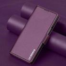 For Samsung Galaxy Z Fold7 5G LC.IMEEKE L1 Series Frosted Fine Texture PU Phone Case with Pen Slot, Pen Not Included(Purple) - 2