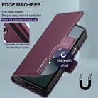 For Samsung Galaxy Z Fold7 5G LC.IMEEKE L1 Series Frosted Fine Texture PU Phone Case with Pen Slot, Pen Not Included(Purple) - 3