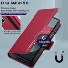 For Samsung Galaxy Z Fold7 5G LC.IMEEKE L1 Series Frosted Fine Texture PU Phone Case with Pen Slot, Pen Not Included(Red) - 3