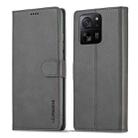 For Xiaomi 14T Pro LC.IMEEKE Calf Texture Leather Phone Case(Grey) - 1