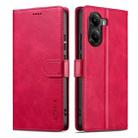 For Xiaomi Poco X7 Pro LC.IMEEKE Calf Texture Leather Phone Case(Red) - 1