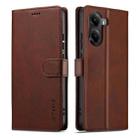 For Xiaomi Poco X7 Pro LC.IMEEKE Calf Texture Leather Phone Case(Coffee) - 1
