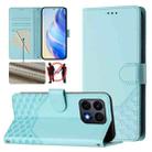 For Honor X8a / X8 5G / X6 4G / X6s 4G Honeycomb Embossing RFID Leather Phone Case(Mint Green) - 1