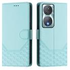 For Honor 90 Smart 5G / X7b 5G / 4G Honeycomb Embossing RFID Leather Phone Case(Mint Green) - 2