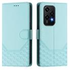 For Honor 200 Lite 5G Global Honeycomb Embossing RFID Leather Phone Case(Mint Green) - 2