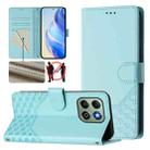 For Honor X6b Honeycomb Embossing RFID Leather Phone Case(Mint Green) - 1