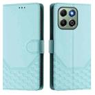 For Honor X6b Honeycomb Embossing RFID Leather Phone Case(Mint Green) - 2