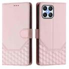 For Honor X8 4G / X30i 5G / Play 6T Pro 5G Honeycomb Embossing RFID Leather Phone Case(Pink) - 2