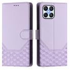 For Honor X8 4G / X30i 5G / Play 6T Pro 5G Honeycomb Embossing RFID Leather Phone Case(Light Purple) - 2