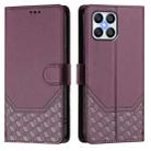 For Honor X8 4G / X30i 5G / Play 6T Pro 5G Honeycomb Embossing RFID Leather Phone Case(Violet) - 2