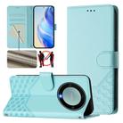 For Honor X40 5G / X9a 5G / Magic5 Lite Honeycomb Embossing RFID Leather Phone Case(Mint Green) - 1