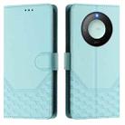 For Honor X9c Smart 5G Honeycomb Embossing RFID Leather Phone Case(Mint Green) - 2