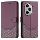 For Honor 400 Pro Global 160.8mm Honeycomb Embossing RFID Leather Phone Case(Violet) - 2