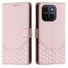 For Honor X6c 4G Honeycomb Embossing RFID Leather Phone Case(Pink) - 2