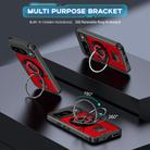 For Google Pixel 9 / 9 Pro Ring Holder Carbon Fiber PC Hybrid TPU Phone Case(Red) - 2