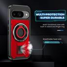 For Google Pixel 9 / 9 Pro Ring Holder Carbon Fiber PC Hybrid TPU Phone Case(Red) - 3