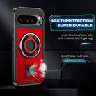 For Google Pixel 9 Pro XL Ring Holder Carbon Fiber PC Hybrid TPU Phone Case(Red) - 3