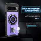 For Google Pixel 9 Pro XL Ring Holder Carbon Fiber PC Hybrid TPU Phone Case(Purple) - 3