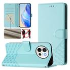 For vivo V40 Lite 5G / V30e 5G Global Honeycomb Embossing RFID Leather Phone Case(Mint Green) - 1