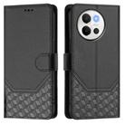 For vivo V40 Lite 5G / V30e 5G Global Honeycomb Embossing RFID Leather Phone Case(Black) - 2