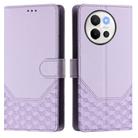 For vivo V40 Lite 5G / V30e 5G Global Honeycomb Embossing RFID Leather Phone Case(Light Purple) - 2