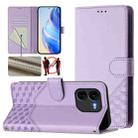 For vivo iQOO Z9x Honeycomb Embossing RFID Leather Phone Case(Light Purple) - 1