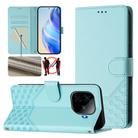 For vivo iQOO Z9 / Z9 Turbo Honeycomb Embossing RFID Leather Phone Case(Mint Green) - 1