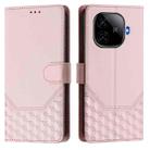 For vivo iQOO Z9 / Z9 Turbo Honeycomb Embossing RFID Leather Phone Case(Pink) - 2