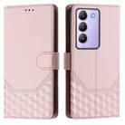 For vivo Y100 IDN / T3 5G IDN Honeycomb Embossing RFID Leather Phone Case(Pink) - 2