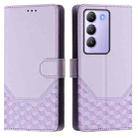 For vivo Y100 IDN / T3 5G IDN Honeycomb Embossing RFID Leather Phone Case(Light Purple) - 2