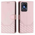 For vivo Y02a 4G / Y02 4G / Y11 2023 / Y02T Honeycomb Embossing RFID Leather Phone Case(Pink) - 2