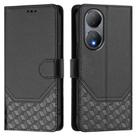 For vivo Y100 5G Global Honeycomb Embossing RFID Leather Phone Case(Black) - 2