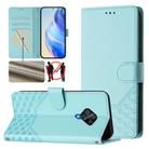 For vivo Y51a 2021 / Y33 4G 2021 Honeycomb Embossing RFID Leather Phone Case(Mint Green) - 1