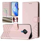 For vivo Y51a 2021 / Y33 4G 2021 Honeycomb Embossing RFID Leather Phone Case(Pink) - 1