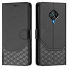 For vivo Y51a 2021 / Y33 4G 2021 Honeycomb Embossing RFID Leather Phone Case(Black) - 2