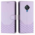 For vivo Y51a 2021 / Y33 4G 2021 Honeycomb Embossing RFID Leather Phone Case(Light Purple) - 2