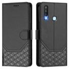 For vivo Y17 / Y15 / Y12 / Y11 Honeycomb Embossing RFID Leather Phone Case(Black) - 2