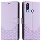 For vivo Y17 / Y15 / Y12 / Y11 Honeycomb Embossing RFID Leather Phone Case(Light Purple) - 2