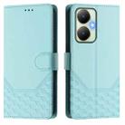 For vivo Y27 4G 2023 Global Honeycomb Embossing RFID Leather Phone Case(Mint Green) - 2