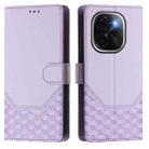 For vivo iQOO Z9s Pro 5G / T3 Pro 5G India Honeycomb Embossing RFID Leather Phone Case(Light Purple) - 2